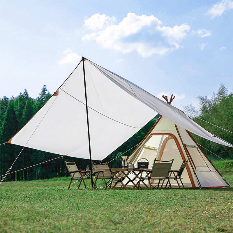 Cheap Goat Tents 4 Person Tent Pyramid Style Hand Made Camping Equipment Oxford Waterproof Material Free Accessories   